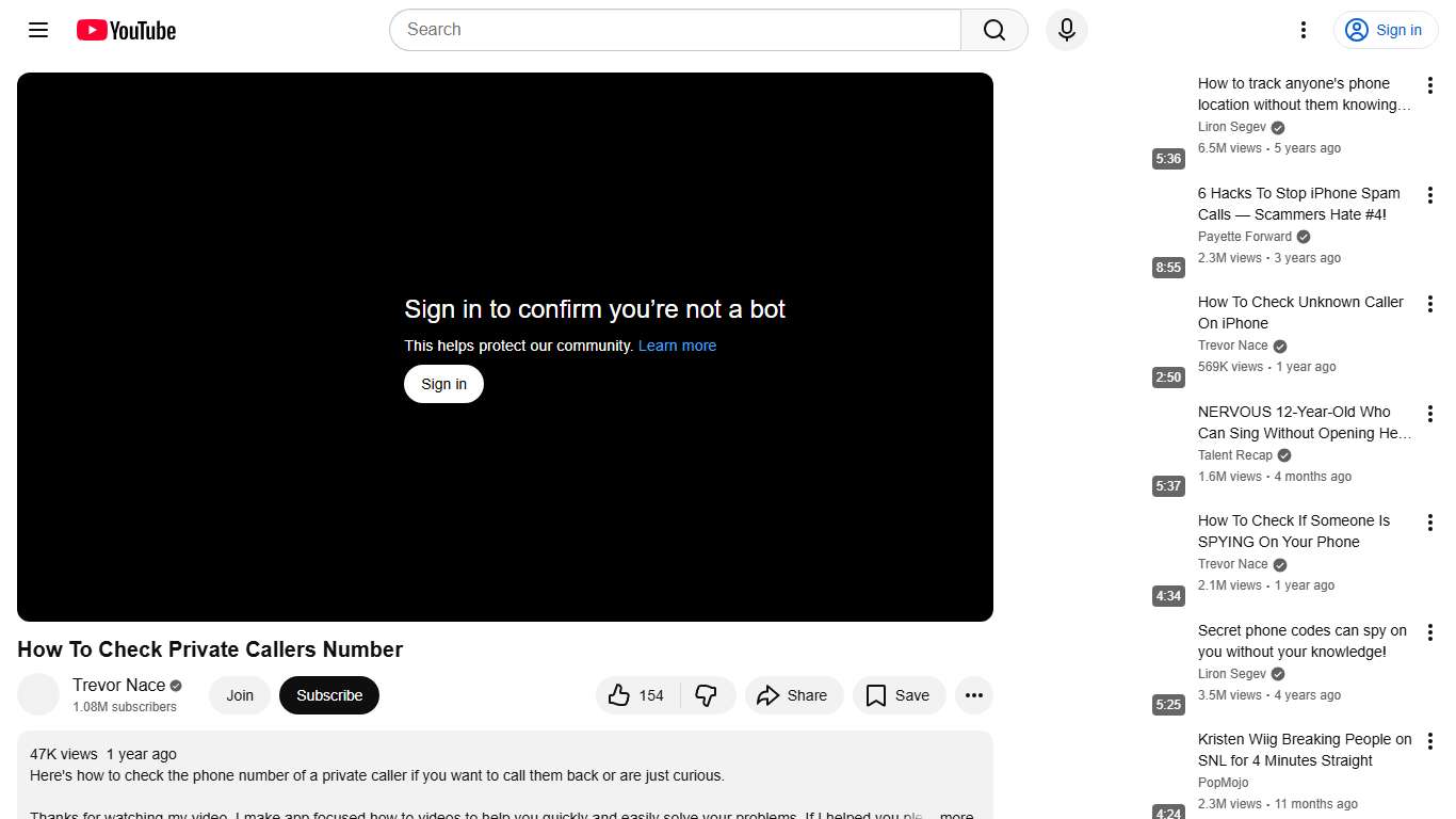 How To Check Private Callers Number - YouTube